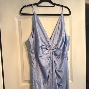 Elegant Light Blue Sleeveless Dress